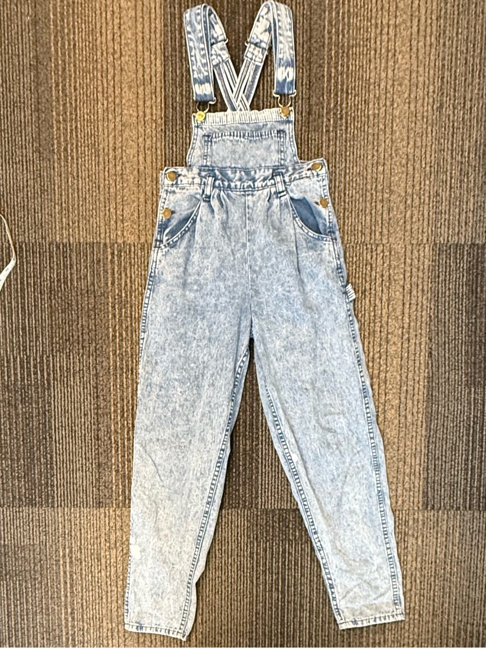 Vintage 80s-90s denim acid wash Oshkosh overalls girls size 12